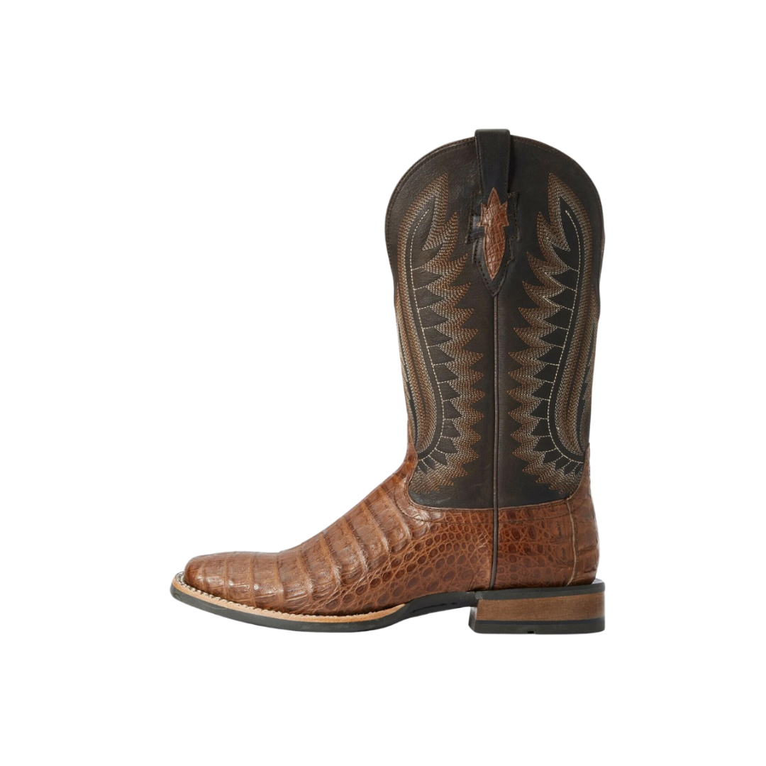 Ariat Men's Double Down Caiman Belly Exotic Brown Boots