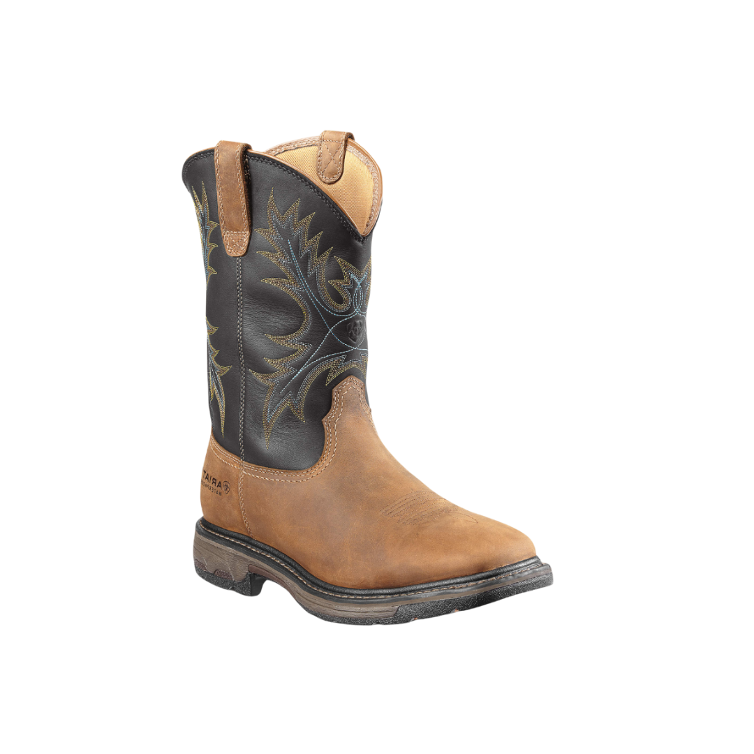 Ariat Men's Workhog Waterproof Steel Toe Work Aged Bark Boots