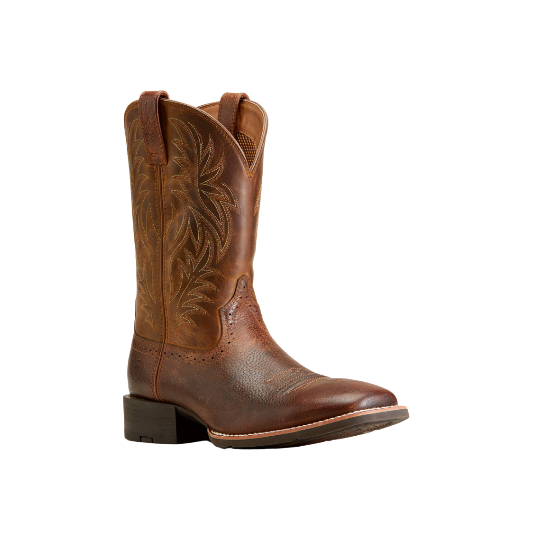 Ariat Men's Sport Wide Cowboy Fiddle Brown Boots