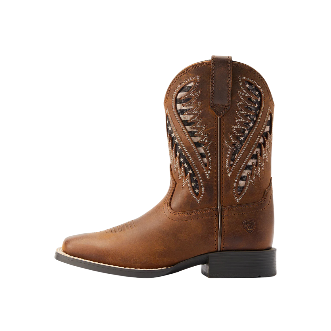Ariat Youth Boy's Quickdraw Venttek Distressed Tan Boots