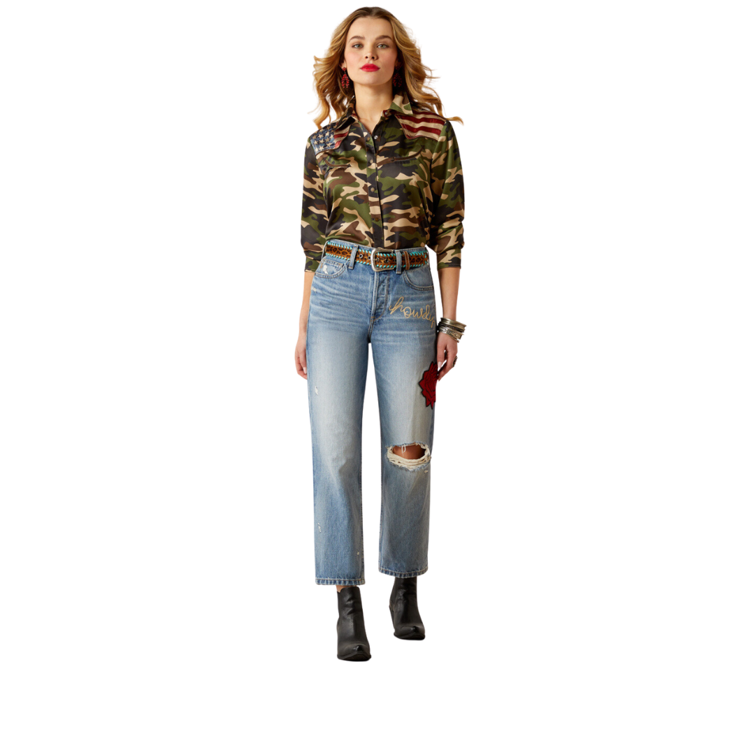 Ariat Women's Rodeo Quincy Tomboy Straight Dominca Jeans
