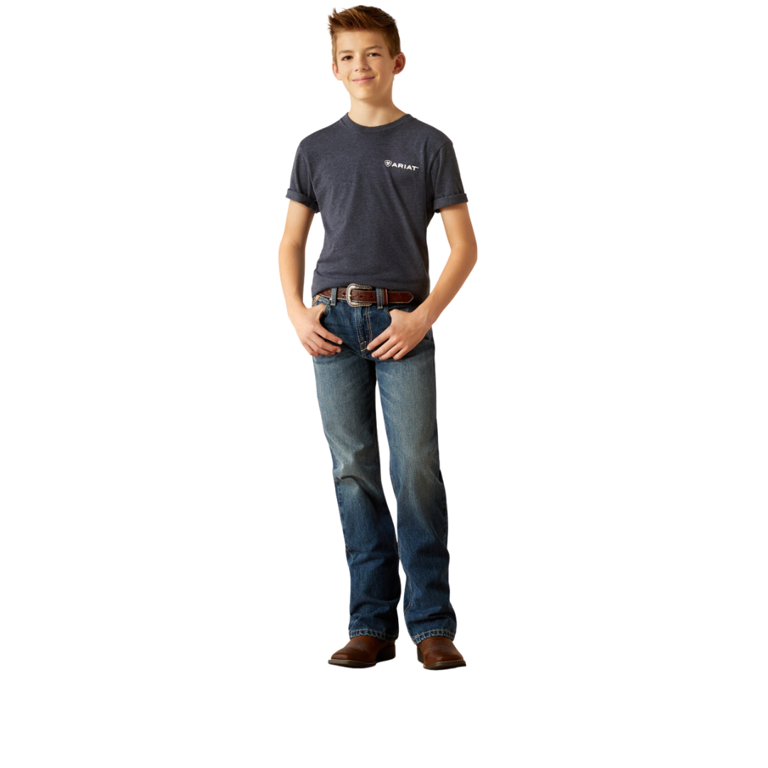 Ariat Youth Boy's B4 Kelvin Boot Dakota Blue Jeans