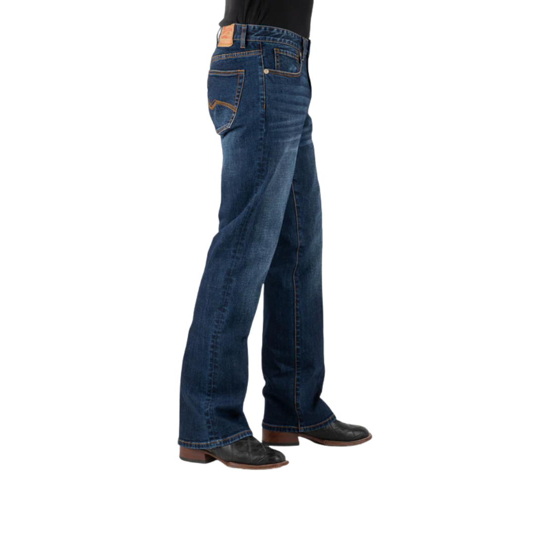 Stetson Men's Stretch Fit Low Rise Blue Jeans