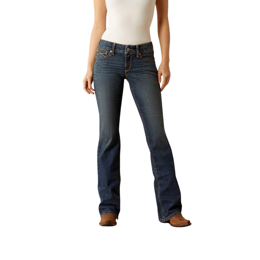 Ariat Women's Sonia Mid Rise Bootcut Ocean Jeans