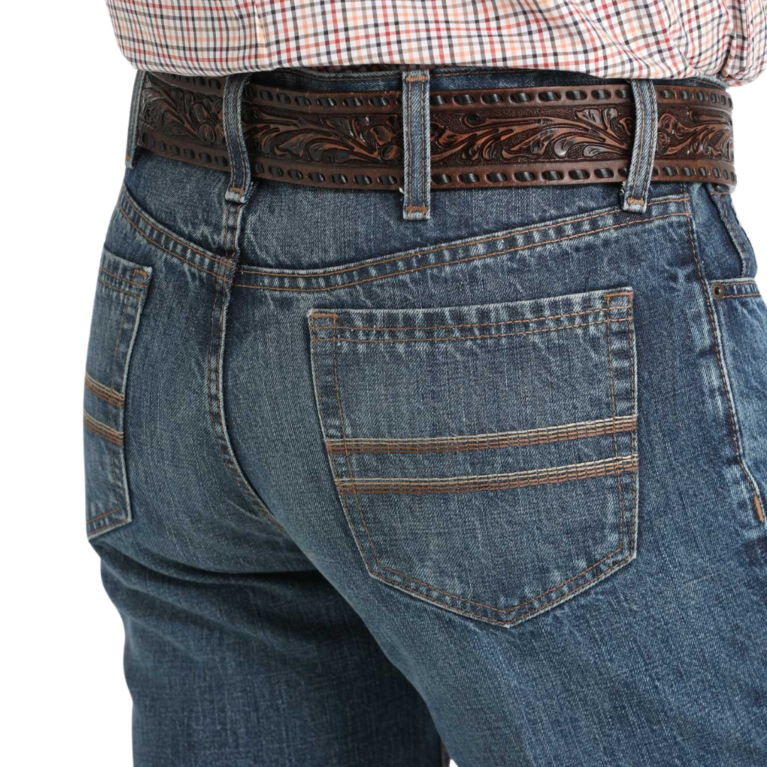 Cinch Men's Slim Fit Silver Label Medium Stone Blue Jeans