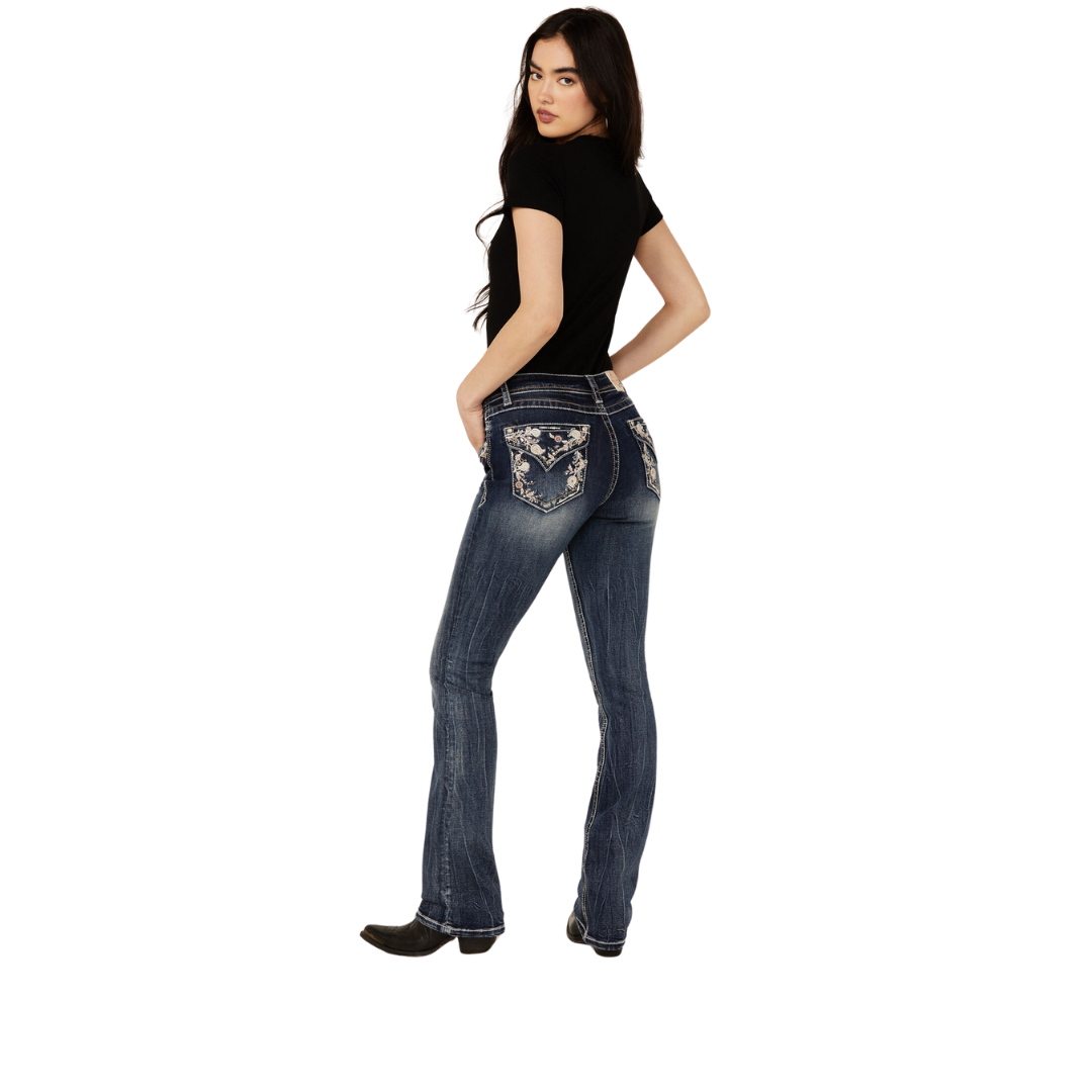 Grace In La Women's Bootcut Medium Wash Jeans