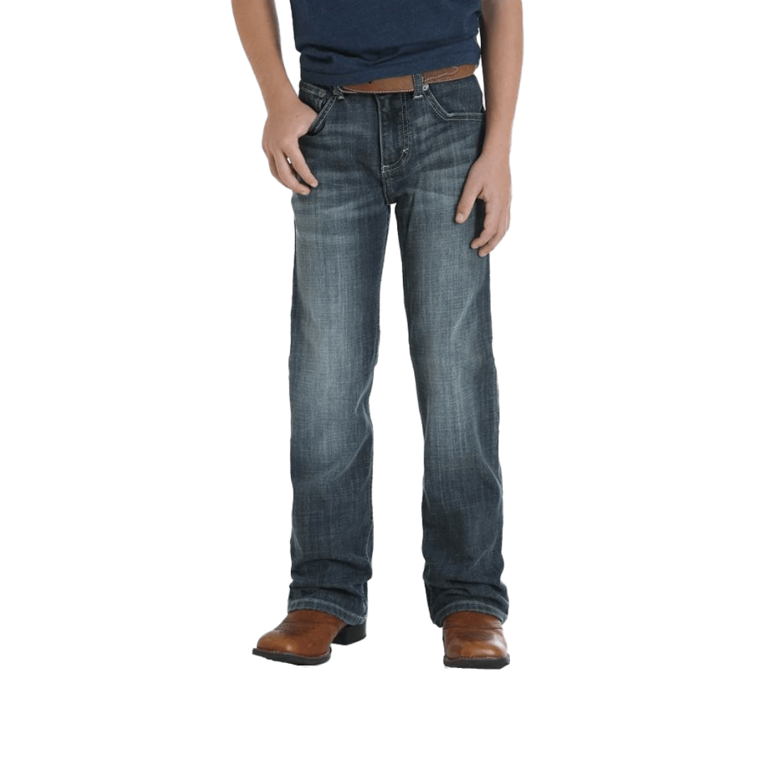 Wrangler Youth Boy's 20x 42 Vintage Boot Blue Jeans