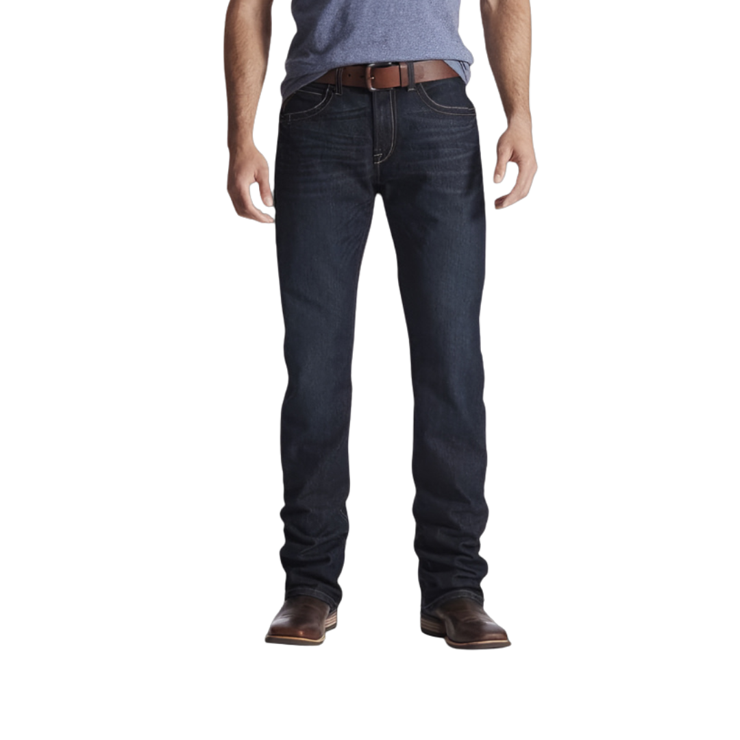 Ariat Men's M4 Rebar Relaxed Low Rise Boot Cut Blue Jeans