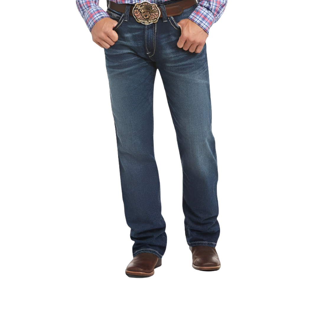 Ariat Men's M4 Adkins Turnout Low Rise Blue Jeans
