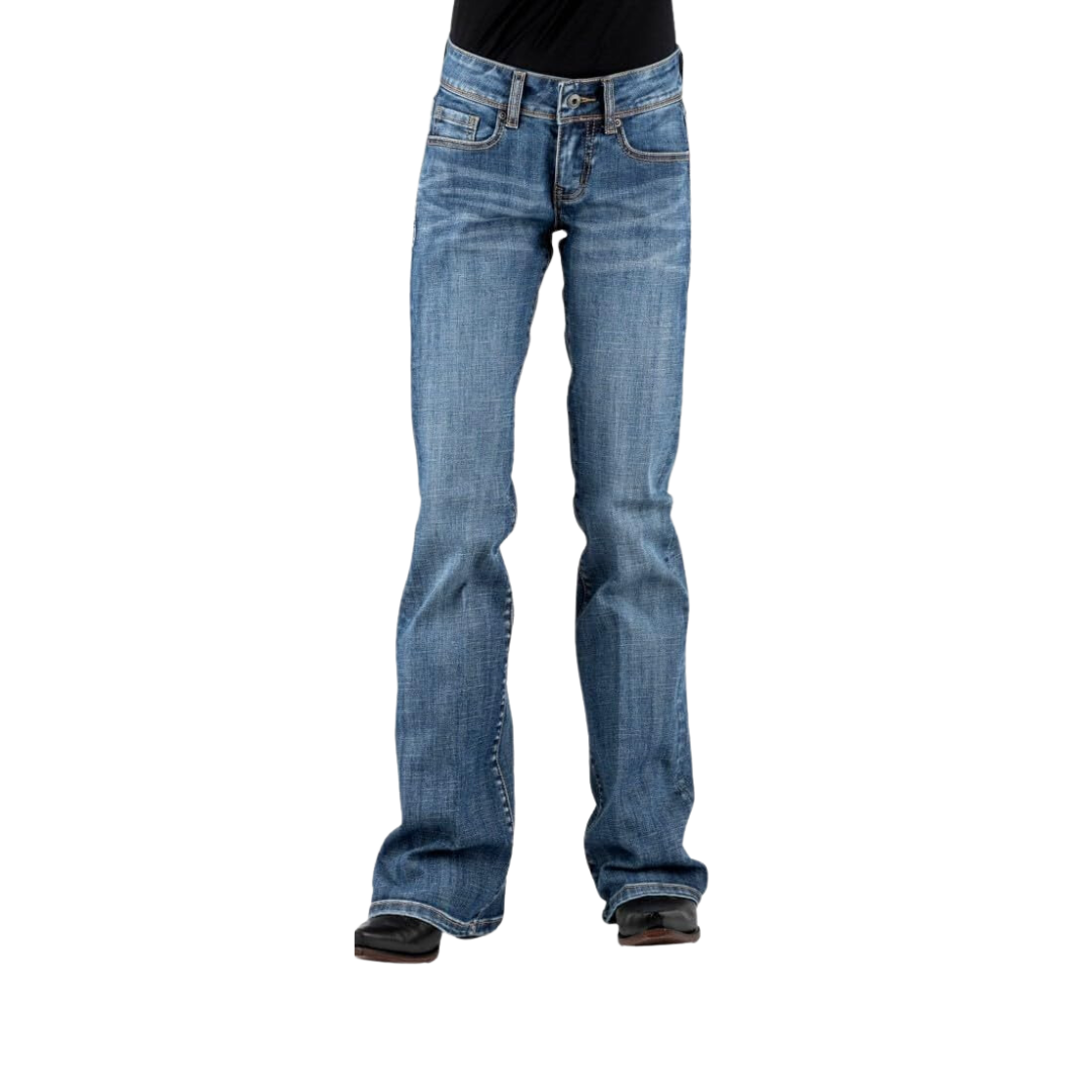 Stetson Women's 816 Fit Classic Slim Bootcut Blue Jeans