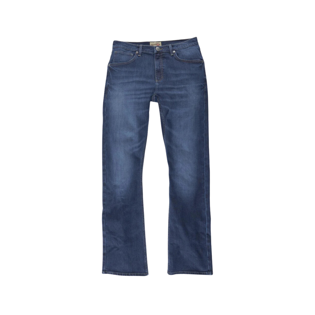 Wrangler Men's 42 Vintage Bootcut Blue Jeans