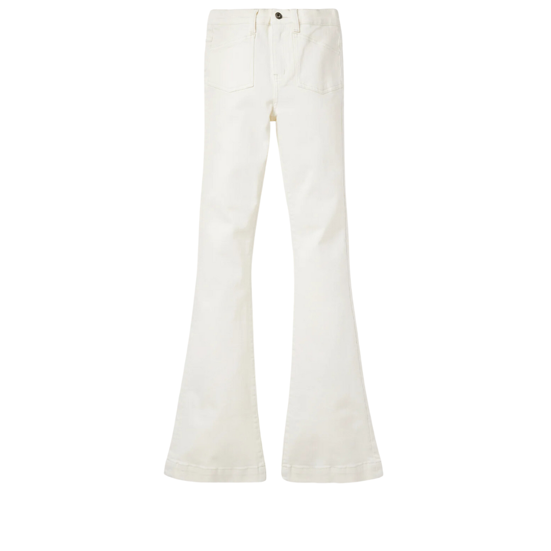 Stetson Apparel Women's 921 High Rise Flare Fit White Jean