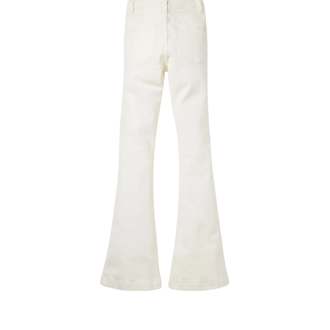 Stetson Apparel Women's 921 High Rise Flare Fit White Jean