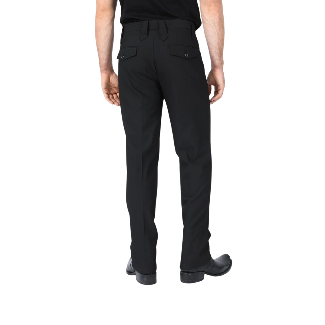 Platini Men's Heath Poly Stretch Western Suit Bootcut Black Pants