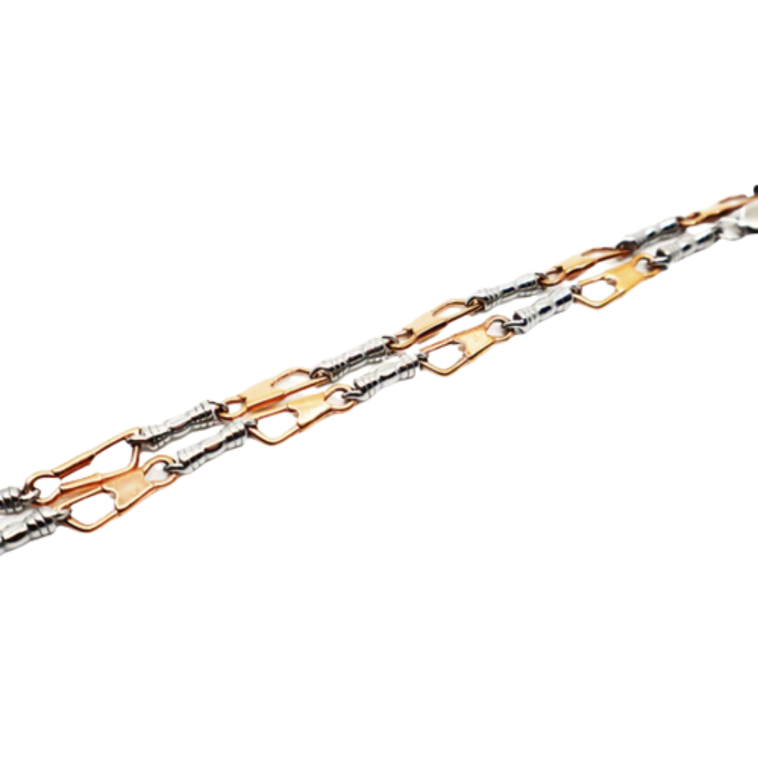 De La Cruz Unisex Fishermans Rose Gold Bracelet