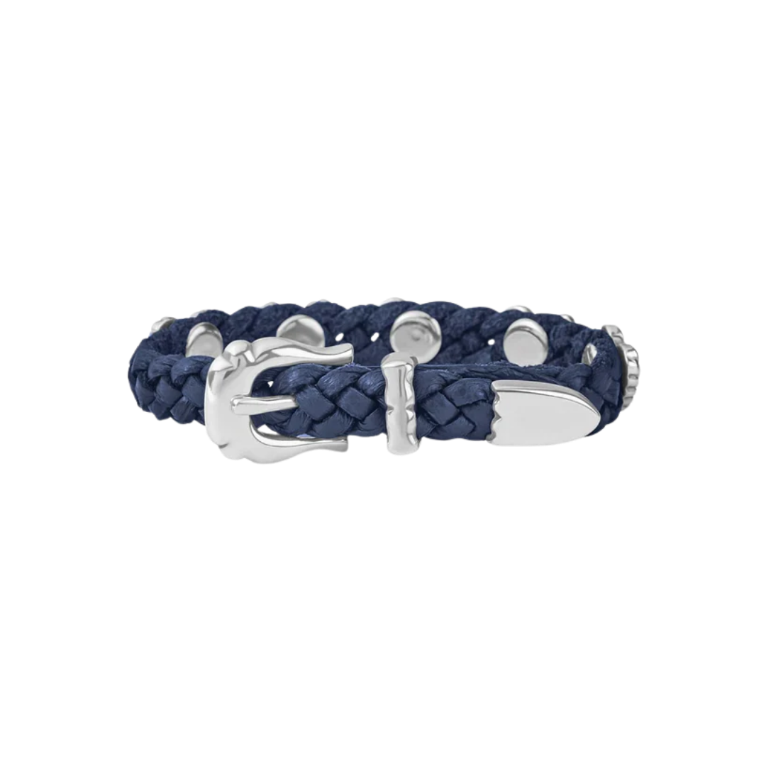 Brighton Women's French Blue Roped Heart Braid Bandit Bracelet