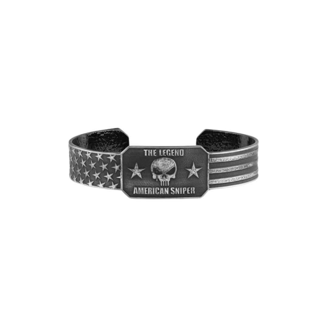 Montana Silversmiths Unisex The Legend Chris Kyle Grey Bracelet