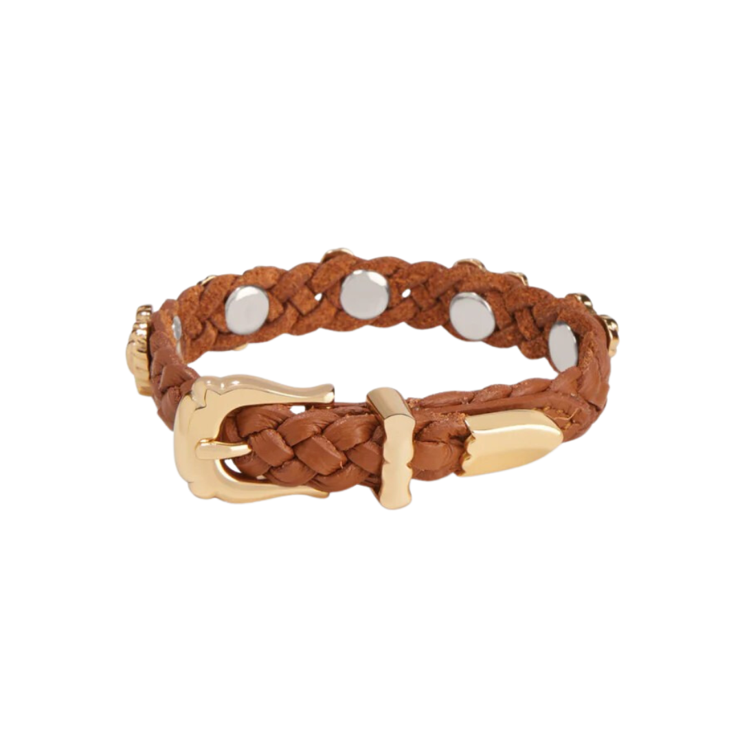 Brighton Women's Roped Heart Braid Bandit Gold Bracelet