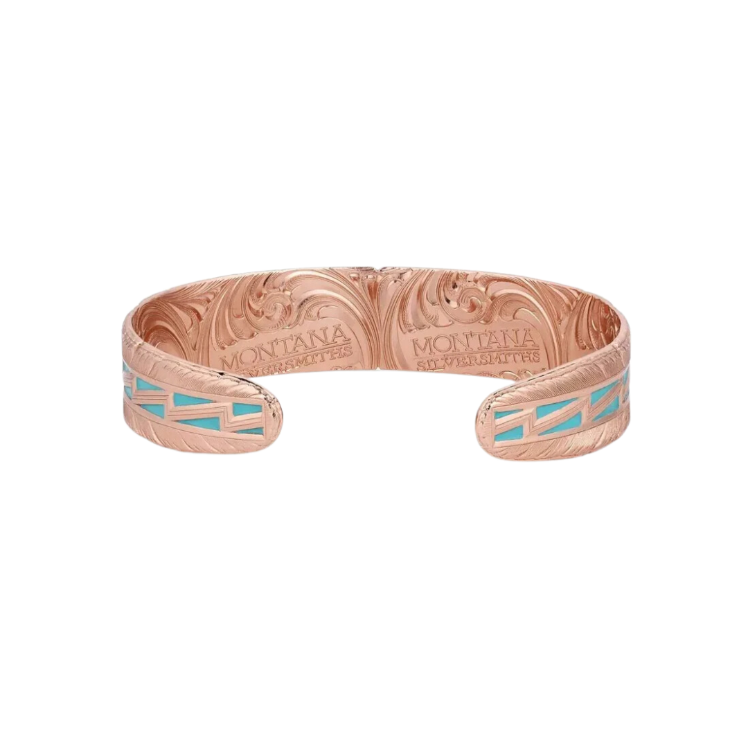 Montana Women's Narrow Emma's Sunlight Cuff Rose Gold Bracelet