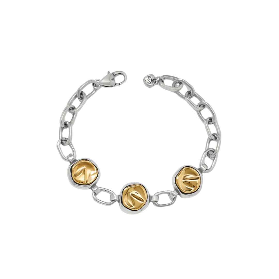 Brighton Women's Cascade Round Silver Gold Bracelet