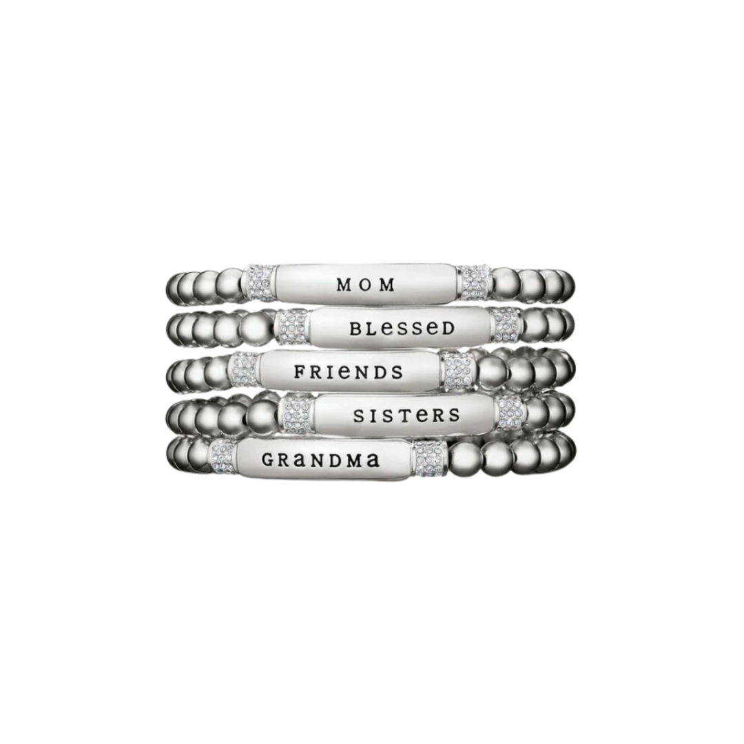 Brighton Women's Meridian Friends Petite Stretch Silver Bracelet