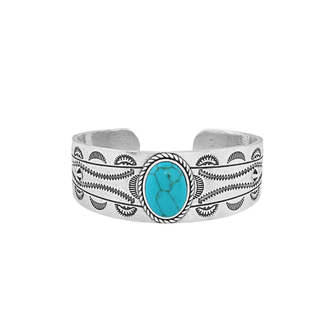 Montana Silversmiths Women's Blue Turquoise Cuff Bracelet