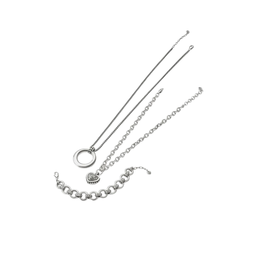 Brighton Women's Pretty Tough Stud Link Silver Bracelet