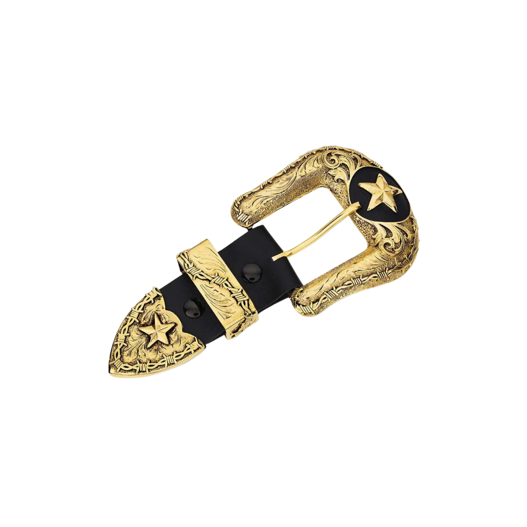 Montana Silversmiths Men's Gold Texas Yellow Buckle