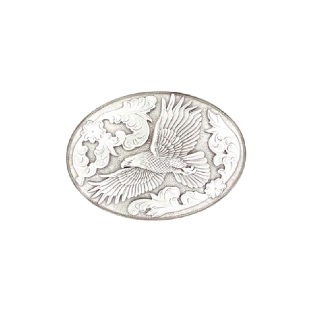 Nocona Men's Oval Eagle Silver Buckle