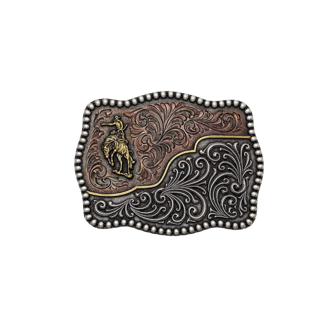 Montana Silversmiths Men's Road Ranch Attitude Grey Buckle