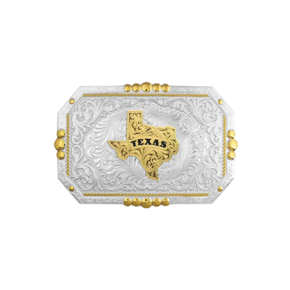 Montana Silversmiths Men's Texas Silver Grey Buckle