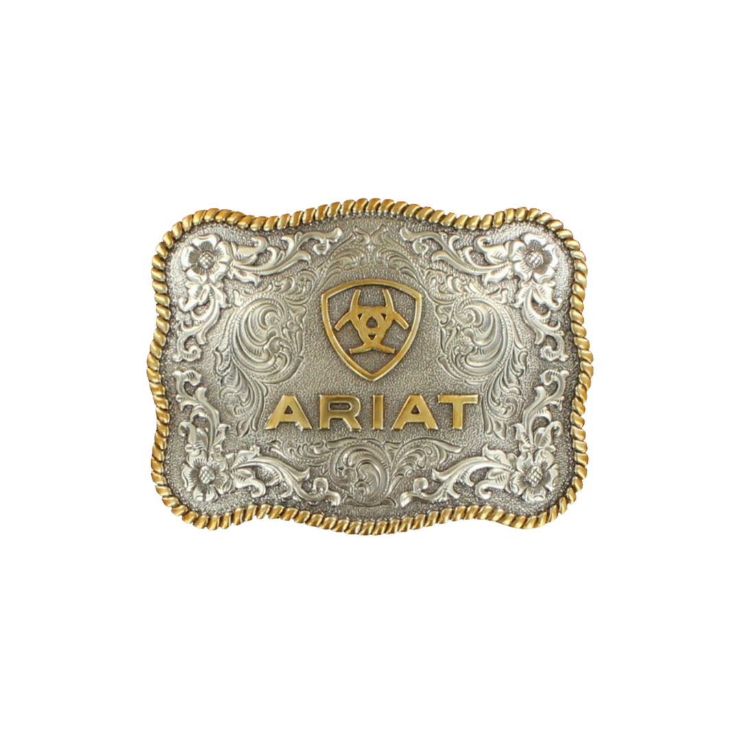Ariat Men's Antique Silver Gold Multicolor Buckle