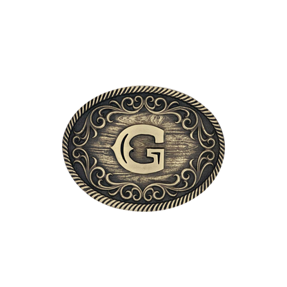 Montana Attitude Filigree Initial G Belt Buckle
