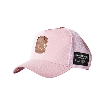 Red Monkey Unisex Kings Queens Snapback Pink Cap