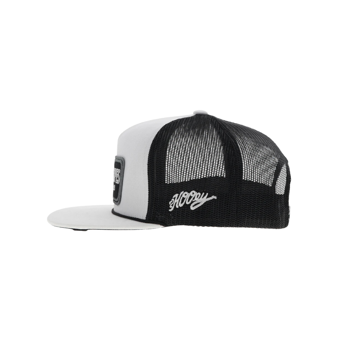 Hooey Men's Cactus Ropes White Black Cap