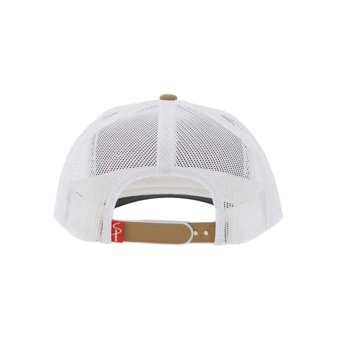 Hooey Men's Sniper Pig Black Red Logo Tan White Cap
