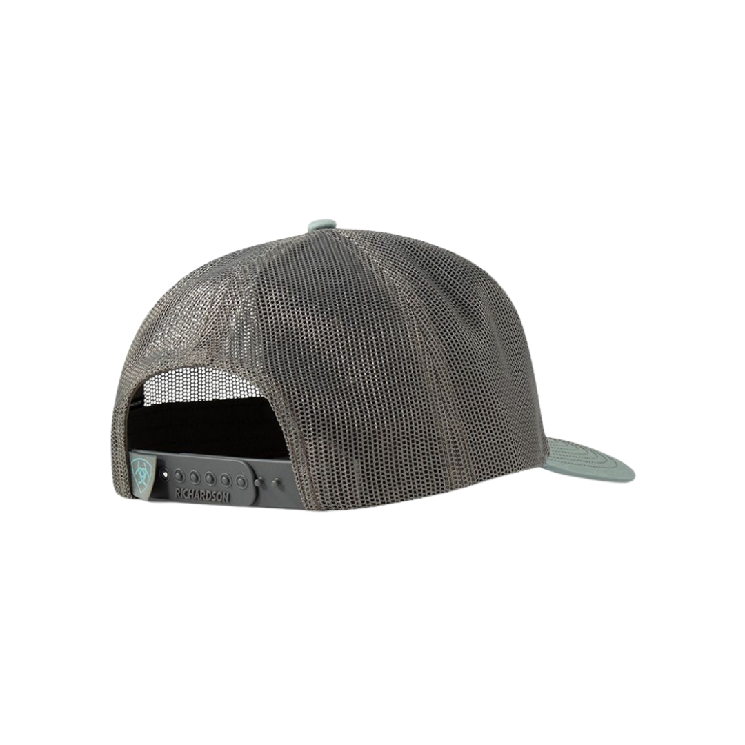 Ariat Men's Faux Leather Patch Blue Grey Cap