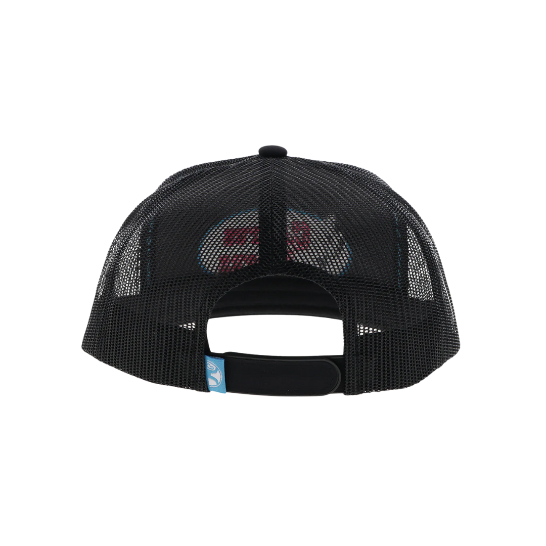 Hooey Men's Cactus Ropes Stitching Black Pink Cap