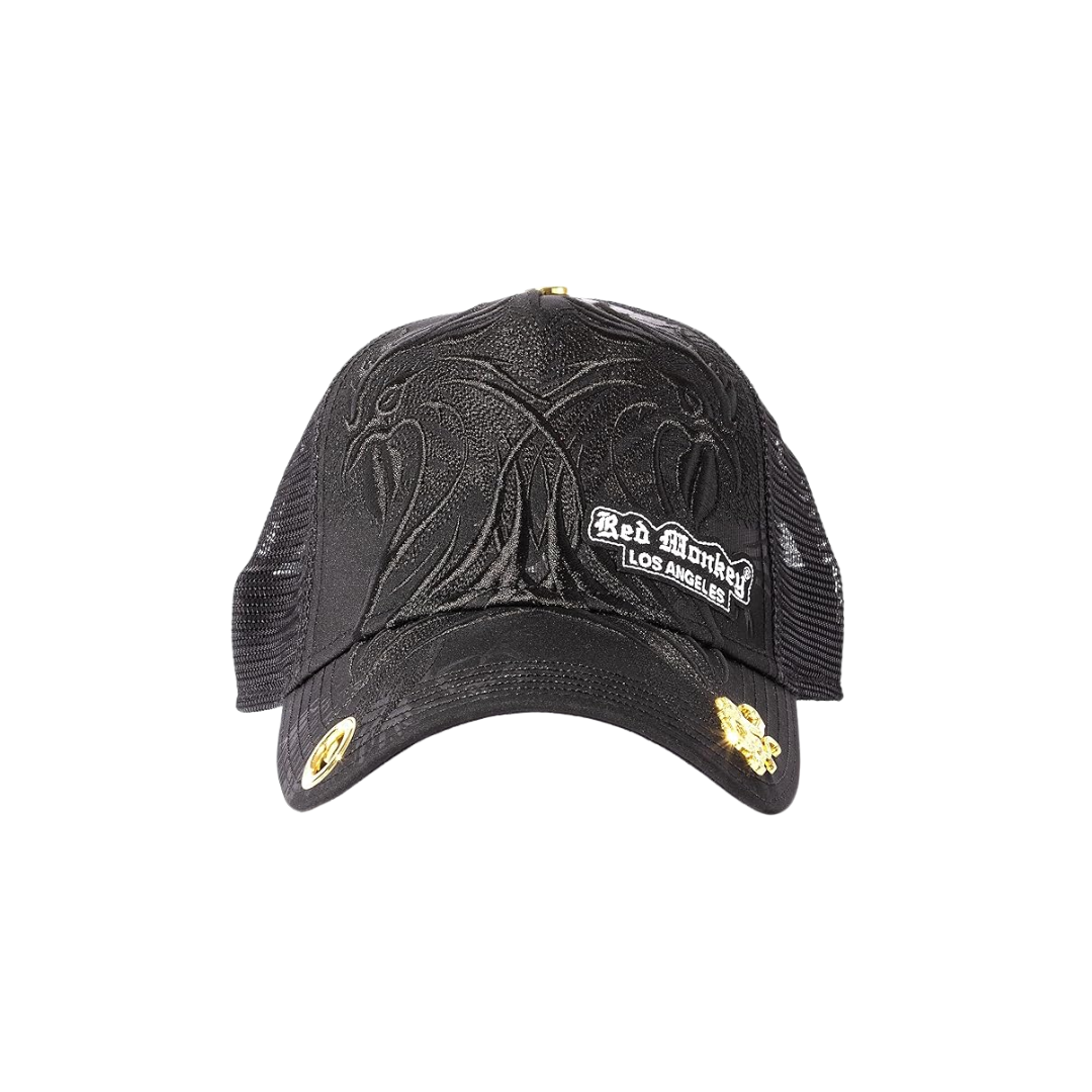 Red Monkey Men's Rooster Midnight Series Black Cap