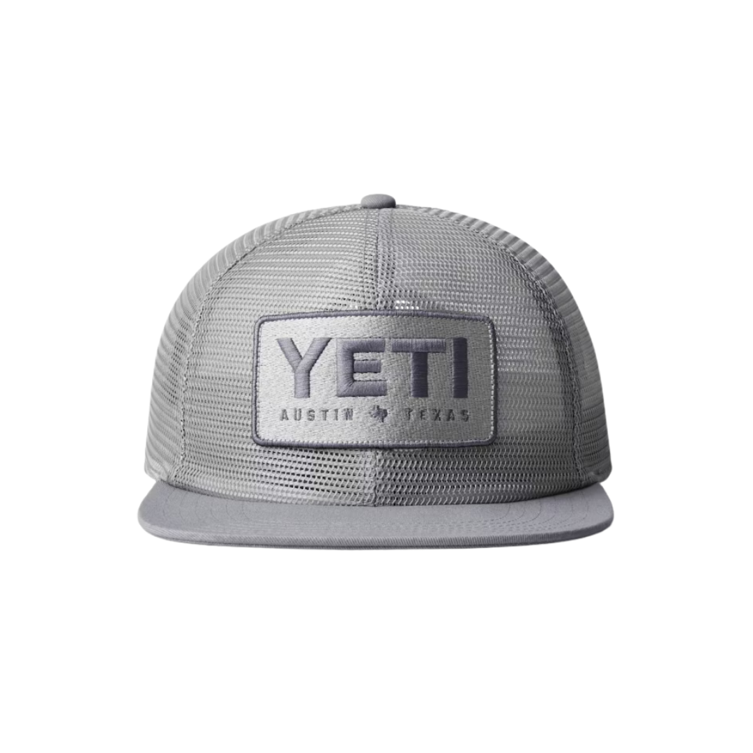 Yeti Austin Texas Mid Pro Flat Brim Mesh Grey Cap