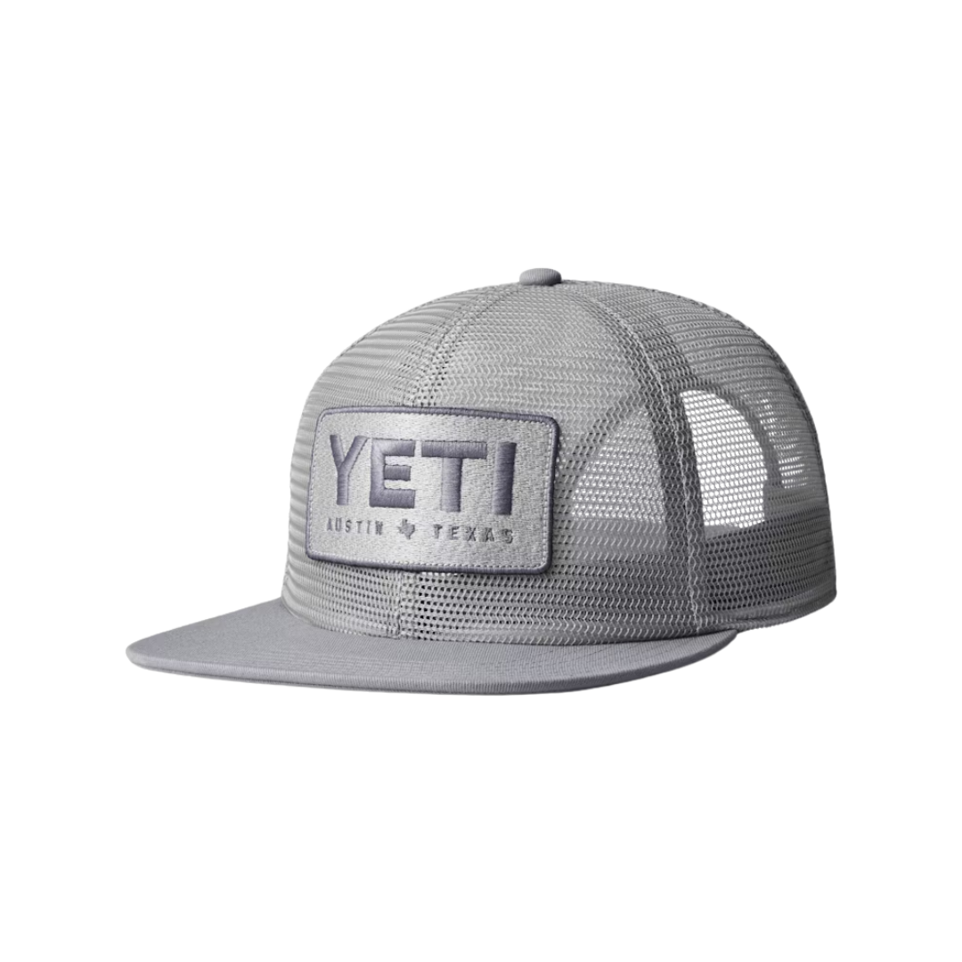 Yeti Austin Texas Mid Pro Flat Brim Mesh Grey Cap