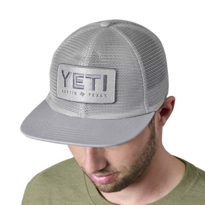 Yeti Austin Texas Mid Pro Flat Brim Mesh Grey Cap