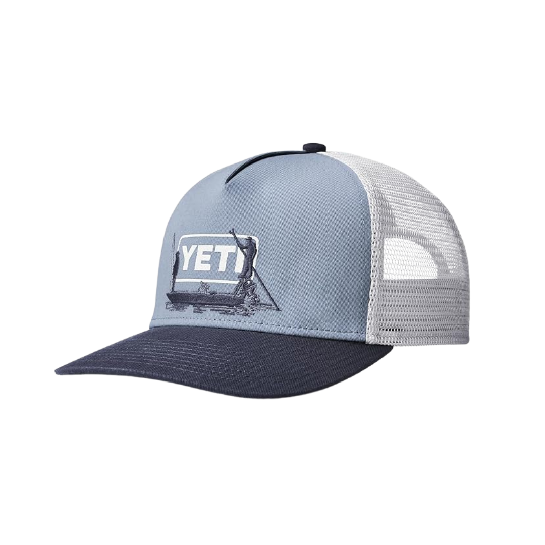 Yeti Skiff Logo Badge Mid Pro Trucker Grey Cap