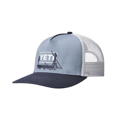 Yeti Skiff Logo Badge Mid Pro Trucker Grey Cap