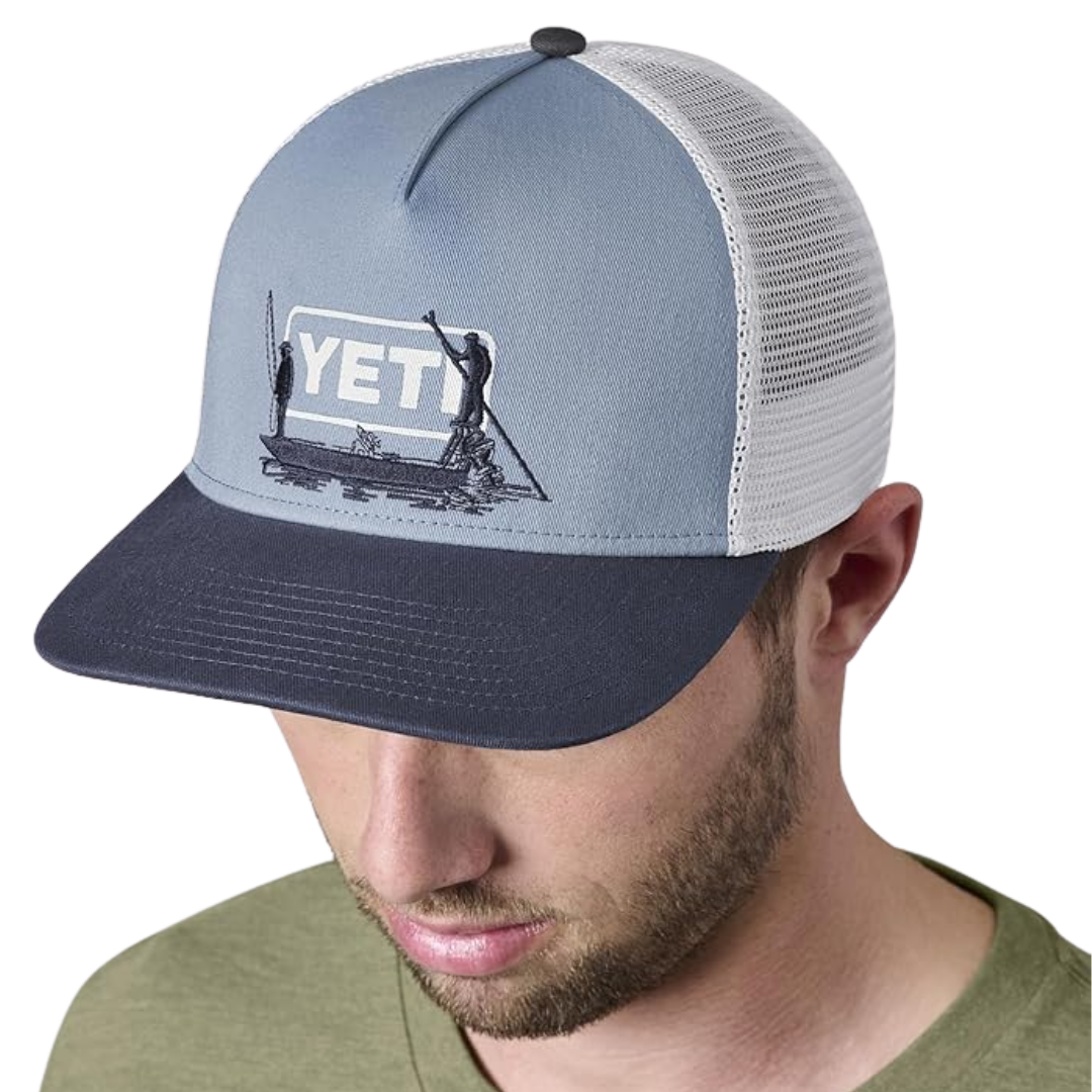 Yeti Skiff Logo Badge Mid Pro Trucker Grey Cap