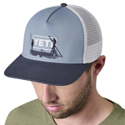 Yeti Skiff Logo Badge Mid Pro Trucker Grey Cap