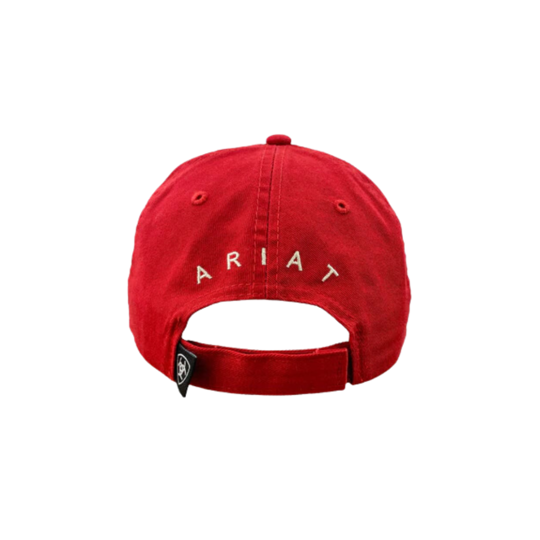 Ariat Women's Lace Overlay Embroidered Red Cap