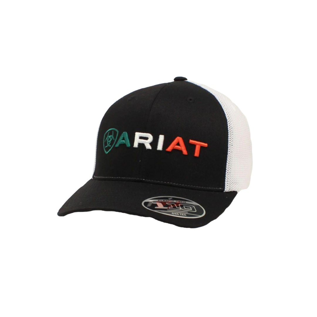 Ariat Men's Mesh Embroidered MX Flag Black Cap