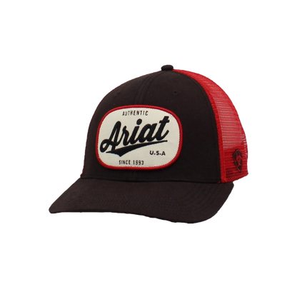 Ariat Men's Mesh Oval Patch Black Cap - Stylish Western Headwear