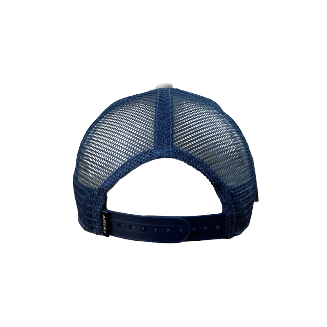 Ariat Men's Mesh Logo Patch White Cap